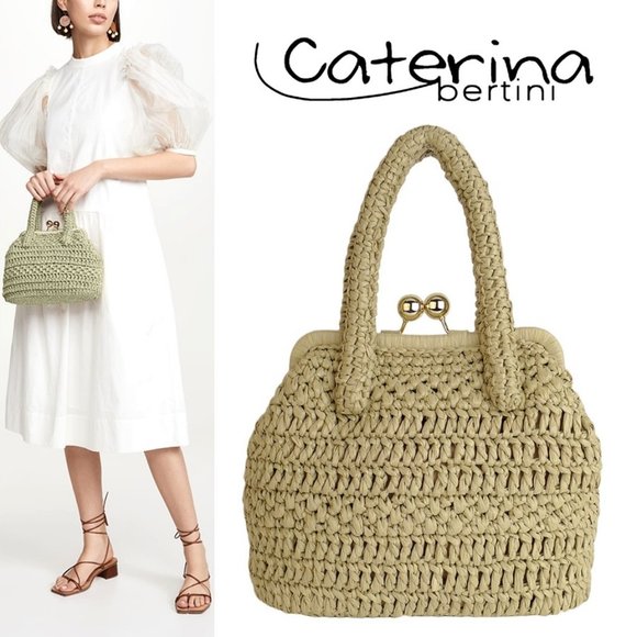 NWT Caterina Bertini Simona Crochet Lady Bag - Picture 1 of 6
